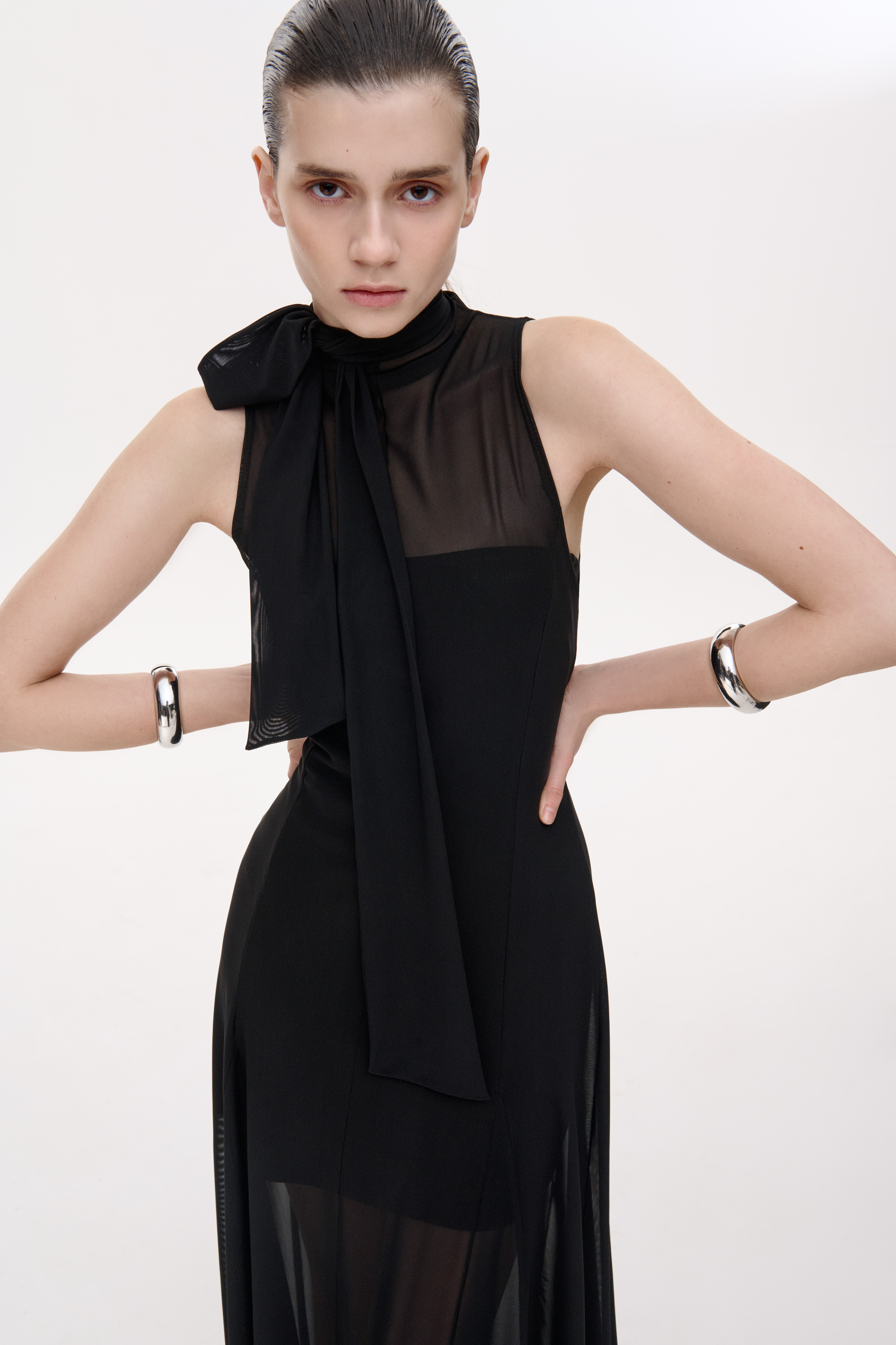 СУКНЯ МАКСІ З НАПІВПРОЗОРОЇ СІТКИ 1251 зображення 4